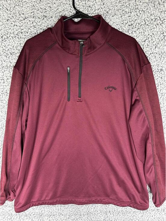 Callaway Other - Callaway Quarter Zip Tech Pullover Size Men's Size XXL Maroon Red Golf